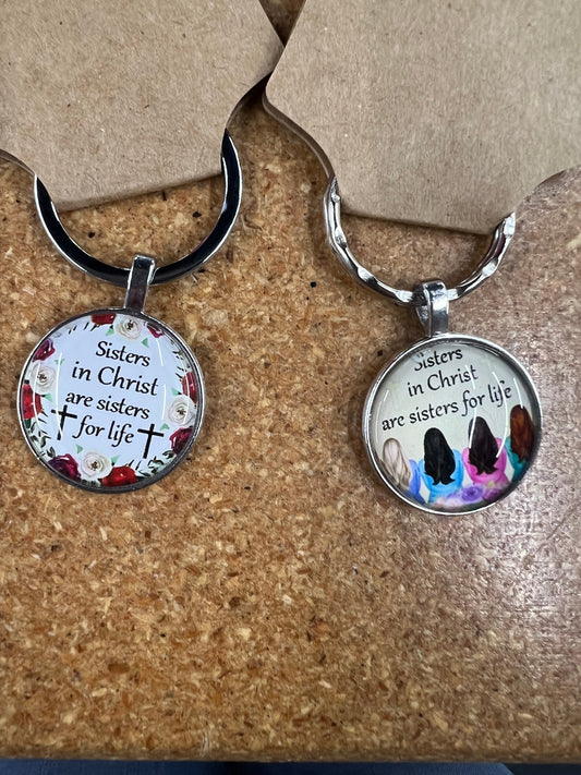 Sisters In Christ Keychain