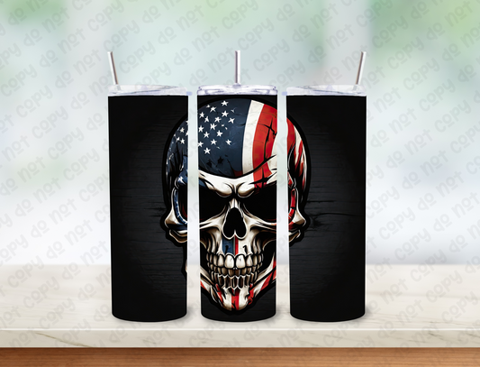 Patriotic Skull 20oz Tumbler