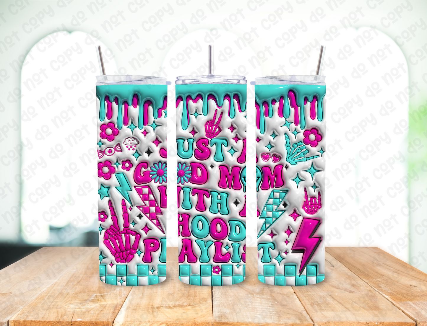 Just A Good Mom With A Hood Playlist 20 oz Tumbler
