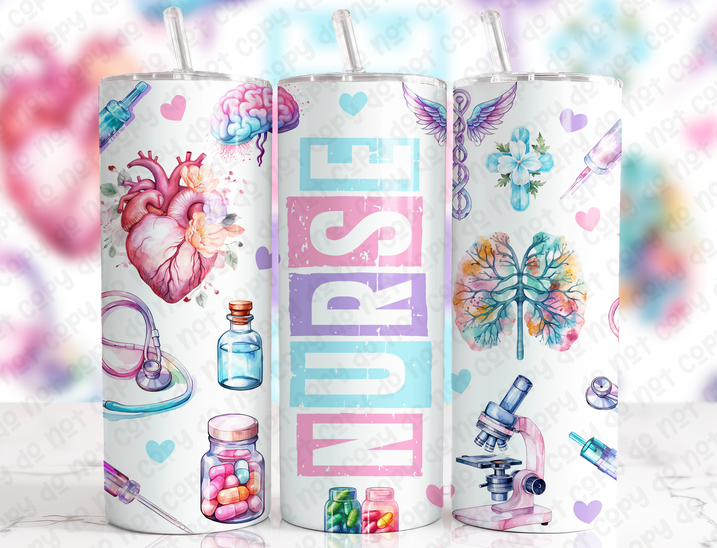 Pastel Nurse 20 oz Tumbler