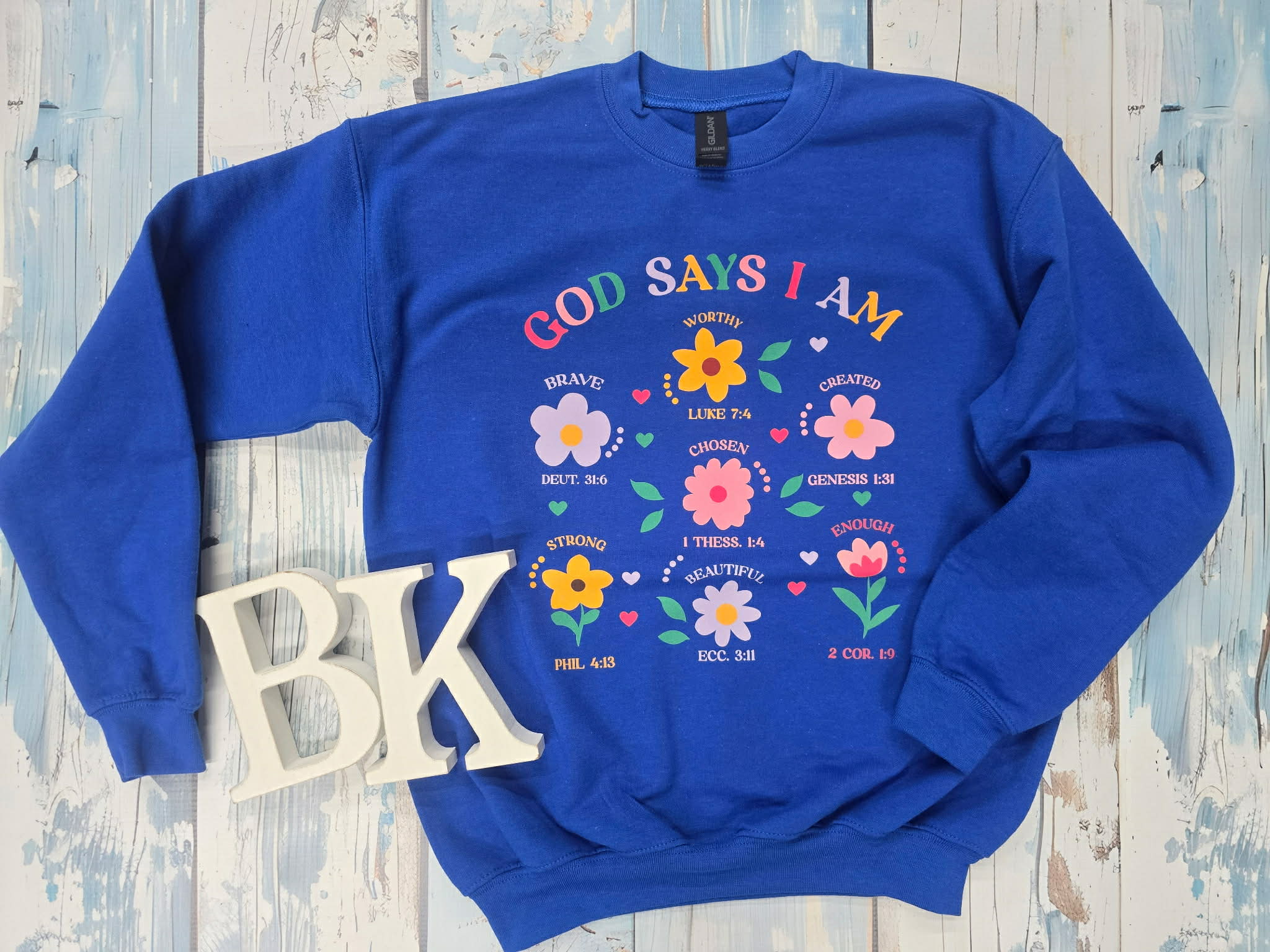 GOD SAYS I AM FLORAL SWEATSHIRT