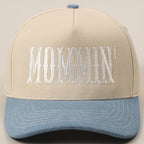 MOMMIN' Letter Embroidery Two-Tone Trucker Hat