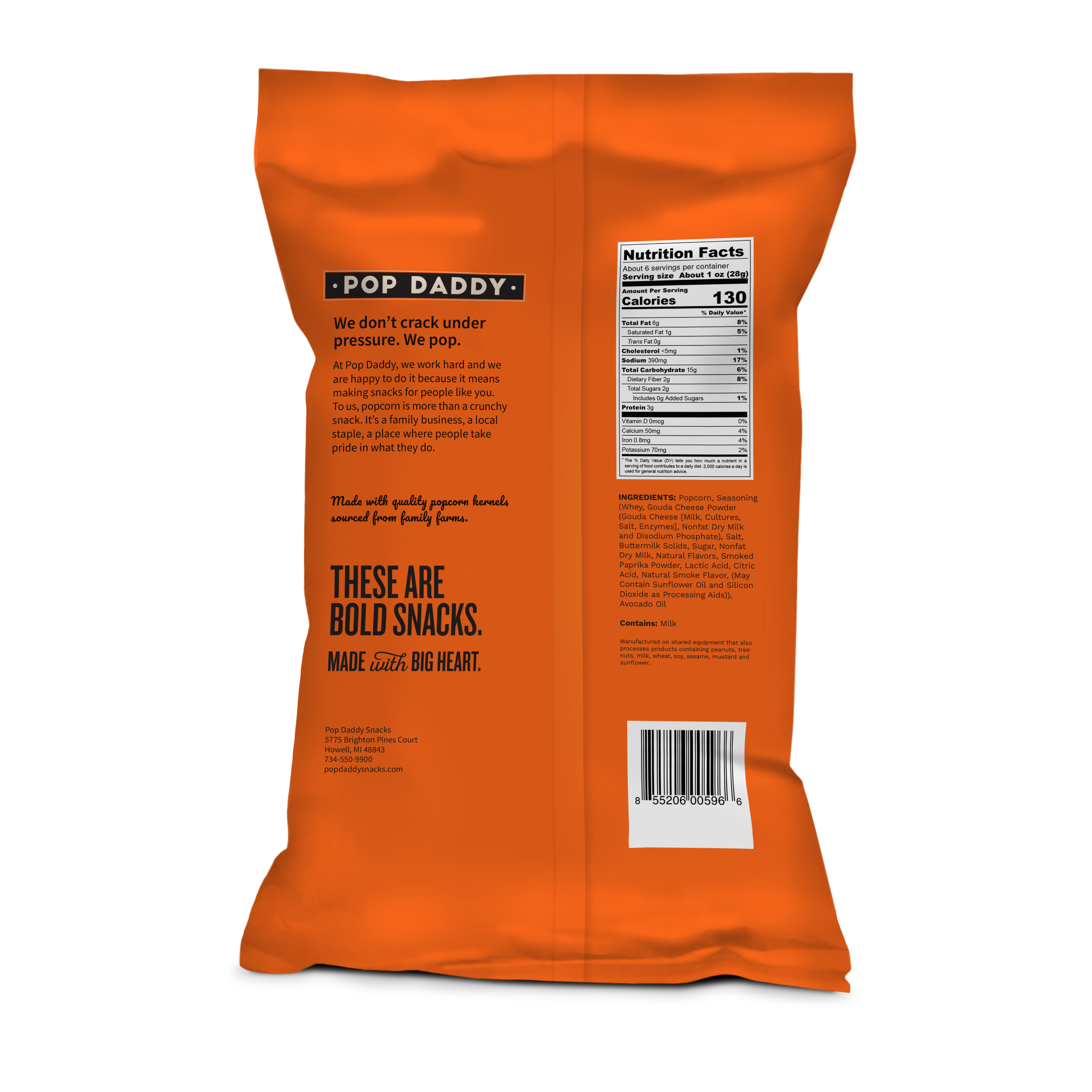 Pop Daddy – Smoked Gouda Flavored Popcorn 6.0oz