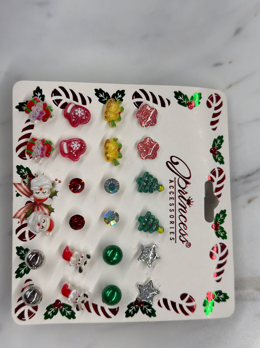 KIDS CHRISTMAS EARRING CARD