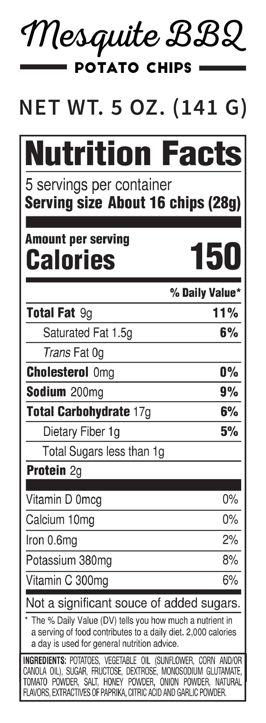 Mesquite BBQ Kettle Cooked Potato Chips 5.0 oz