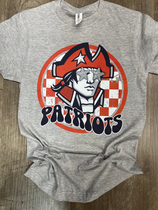 PATRIOTS-CHECKERED SWEATSHIRT BLACK