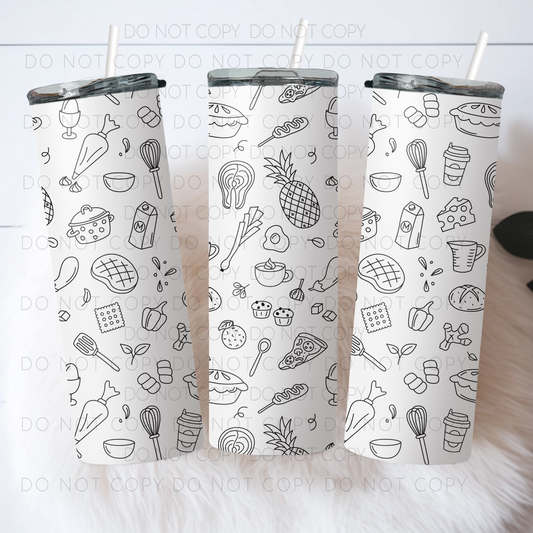 Food Outline 20oz Tumbler