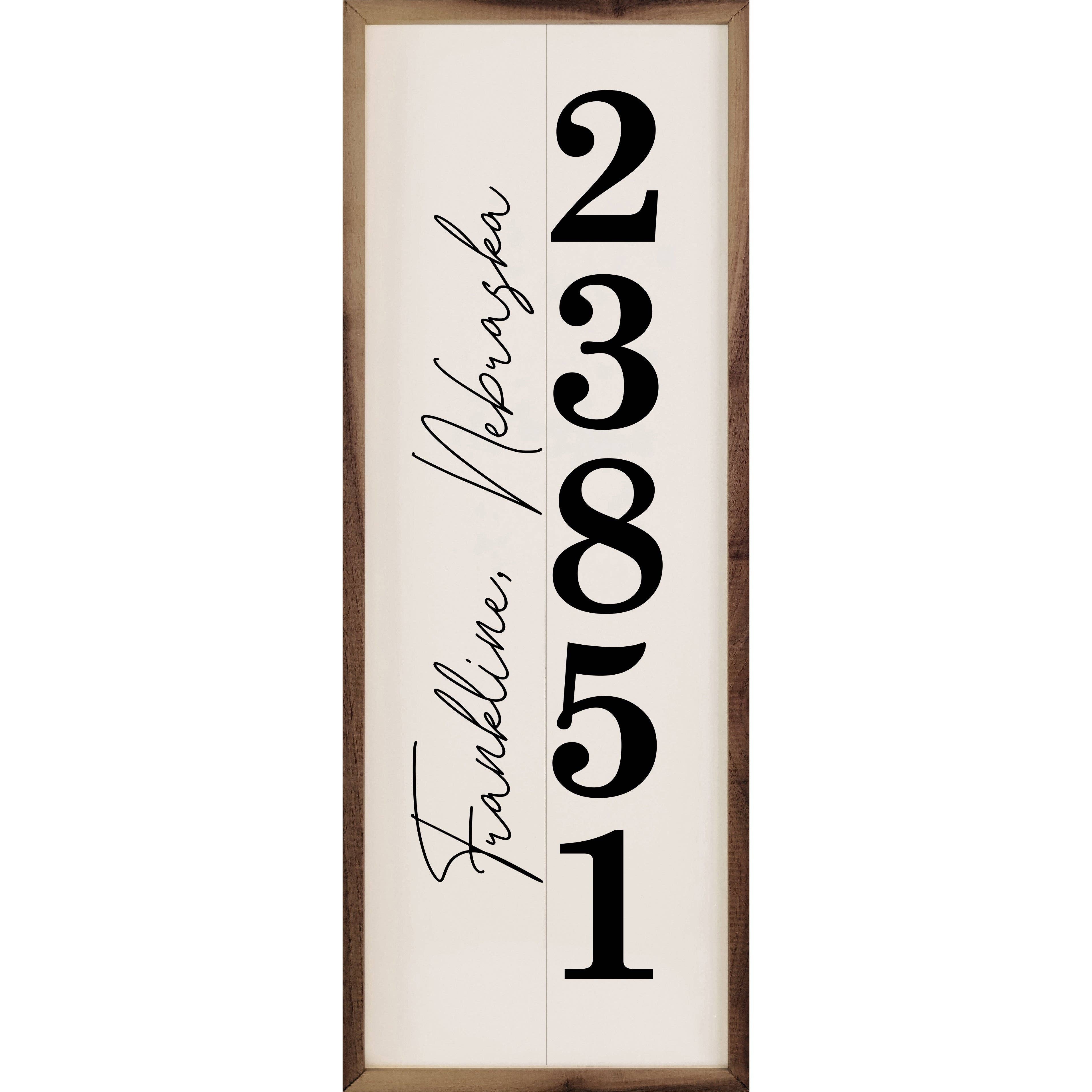 Vertical Personalized City State Zip