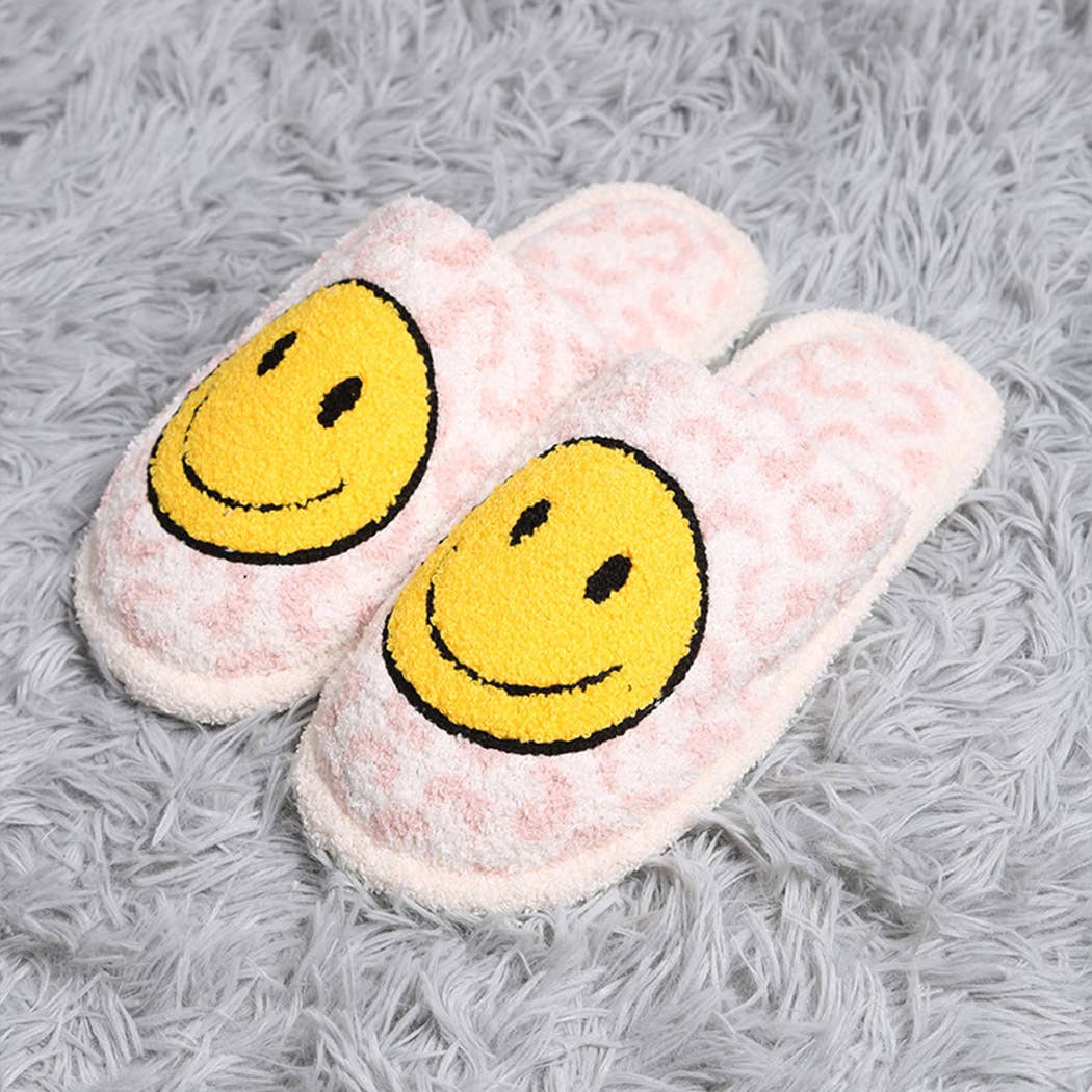 Leopard Happy Face Luxury Soft Slipper