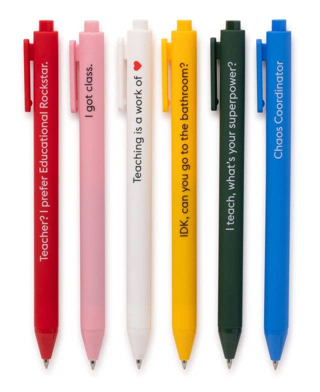 TEACHING IS A WORK OF ❤️ - QUOTABLE GEL PEN SET