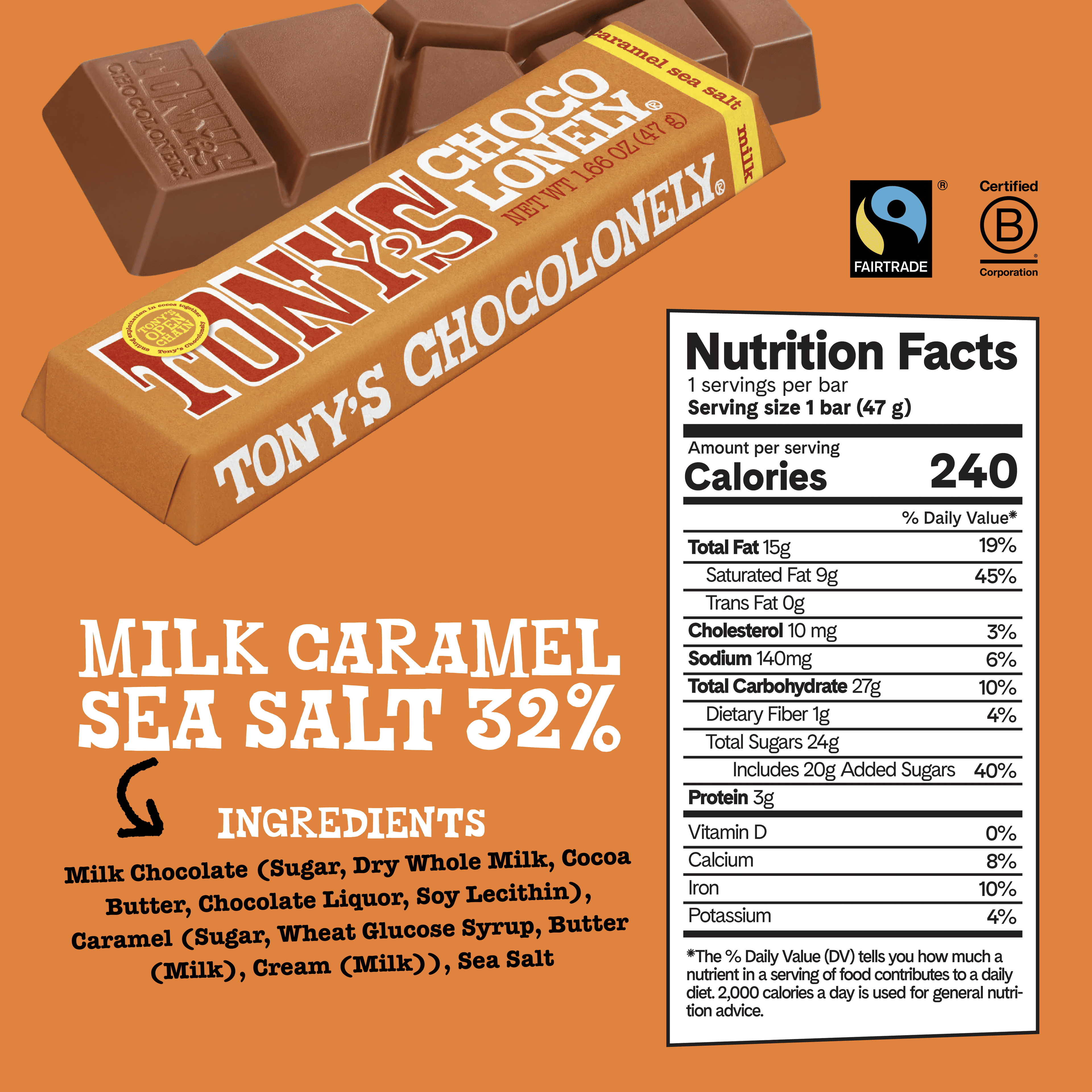Milk caramel sea salt 32%