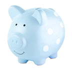 Polka Dot Piggy Bank (Grey, Pink, or Blue)