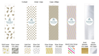 Party Tissue Paper with dot Pattern Gold , 5Sheets