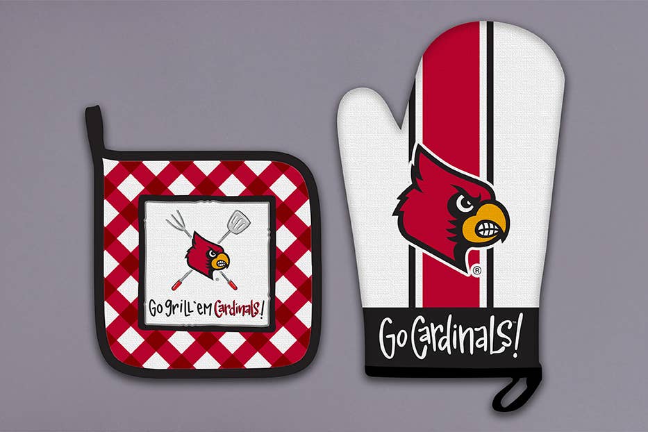 U OF L MITT POT Holder SET