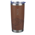 Tumbler SS Brown Faith Mountains