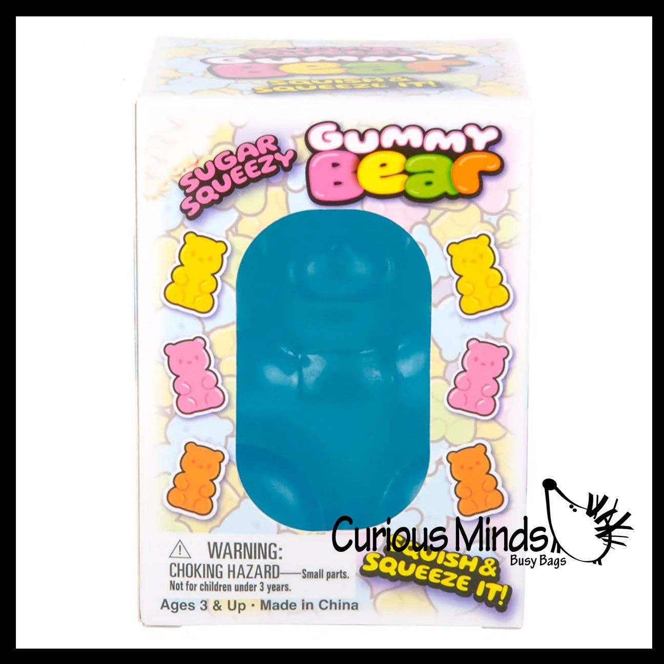 Large 4" Gummy Bear Shaped Ball - Thick Glue/Gel Syrup Molasses Stretch Ball Maltose- Ultra Squishy and Moldable Slow Rise Relaxing Sensory Fidget Stress Toy