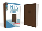 NIV Value Thinline Bible, Large Print, Leathersoft, Brown