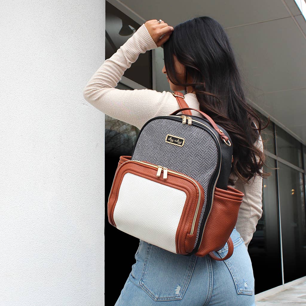 Coffee & Cream Itzy Mini Plus™ Diaper Bag Backpack