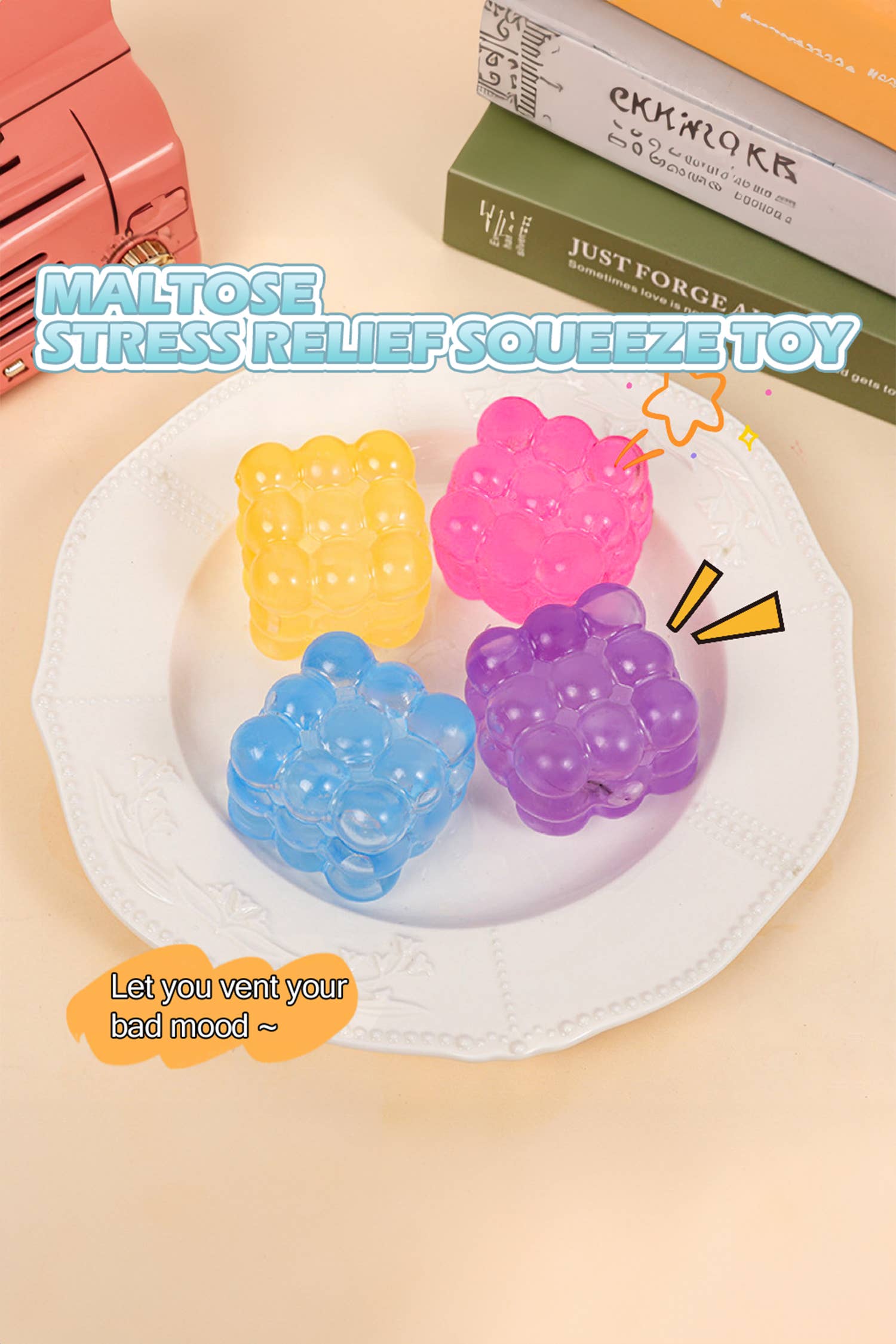 Crystal Bubble Cube Squeeze Stress Relief Toy