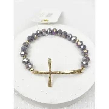 HAMMERED CROSS BRACELET