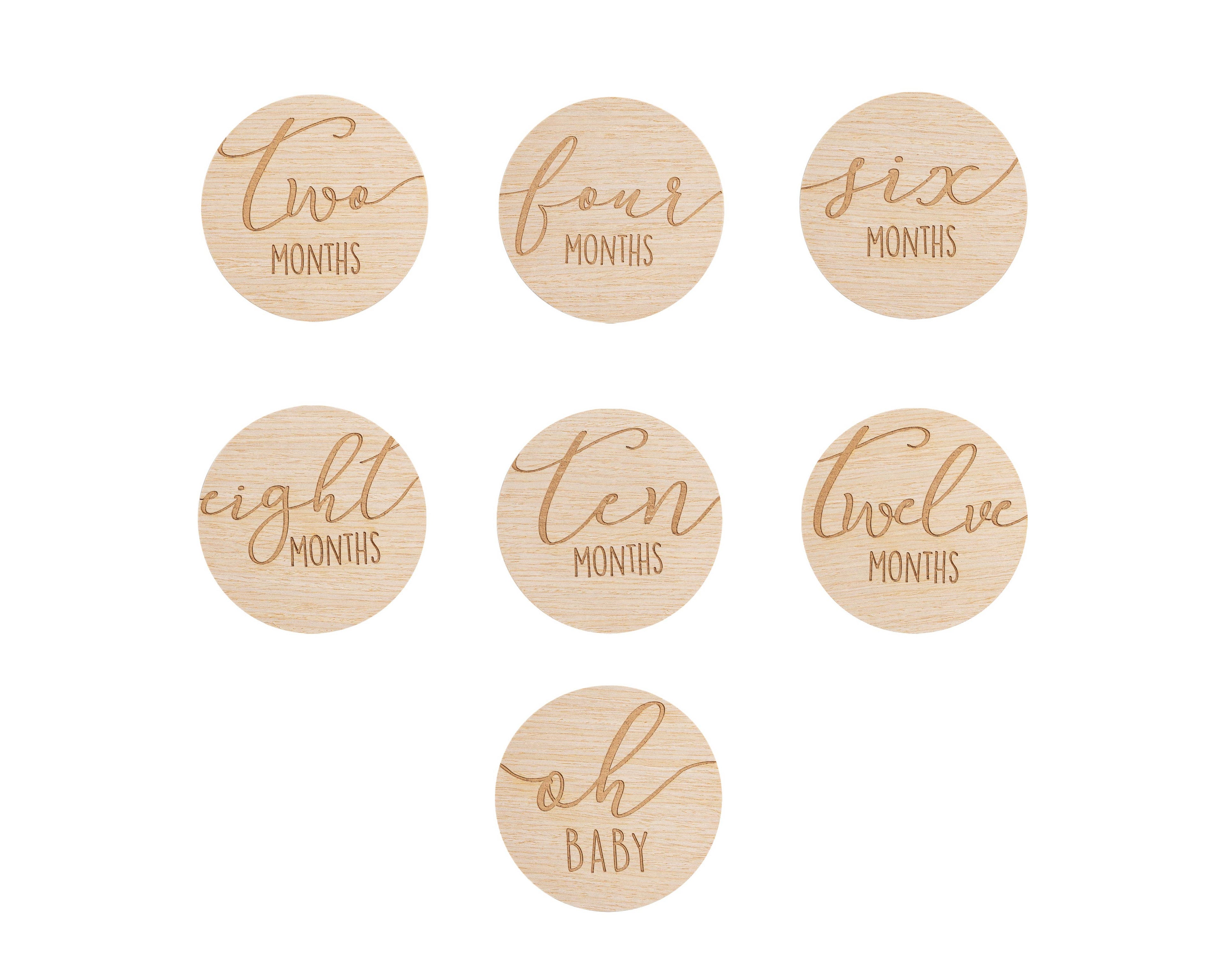 Wooden Reversible Monthly Milestone Photo Prop