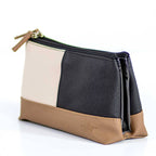 Hollis Travel Cosmetic   White/Black/Taupe   8..5x5x3