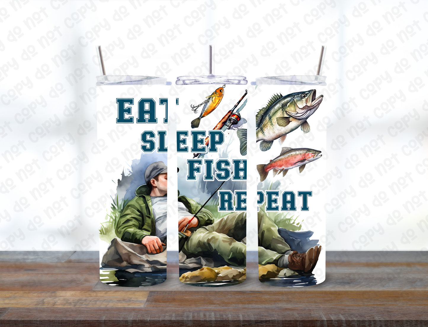 Eat Sleep Fish Repeat 20 oz Tumbler