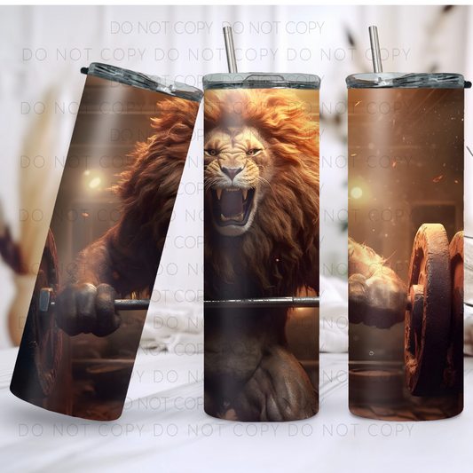 Work Out Lion 20oz Tumbler