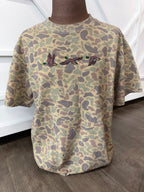 Flying Mallard Embroidered Camo (tee or hat)