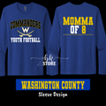 Royal Long Sleeve- WCYS-Commander Youth Football with Personalization