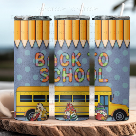 Back To School Bus 20oz Tumbler