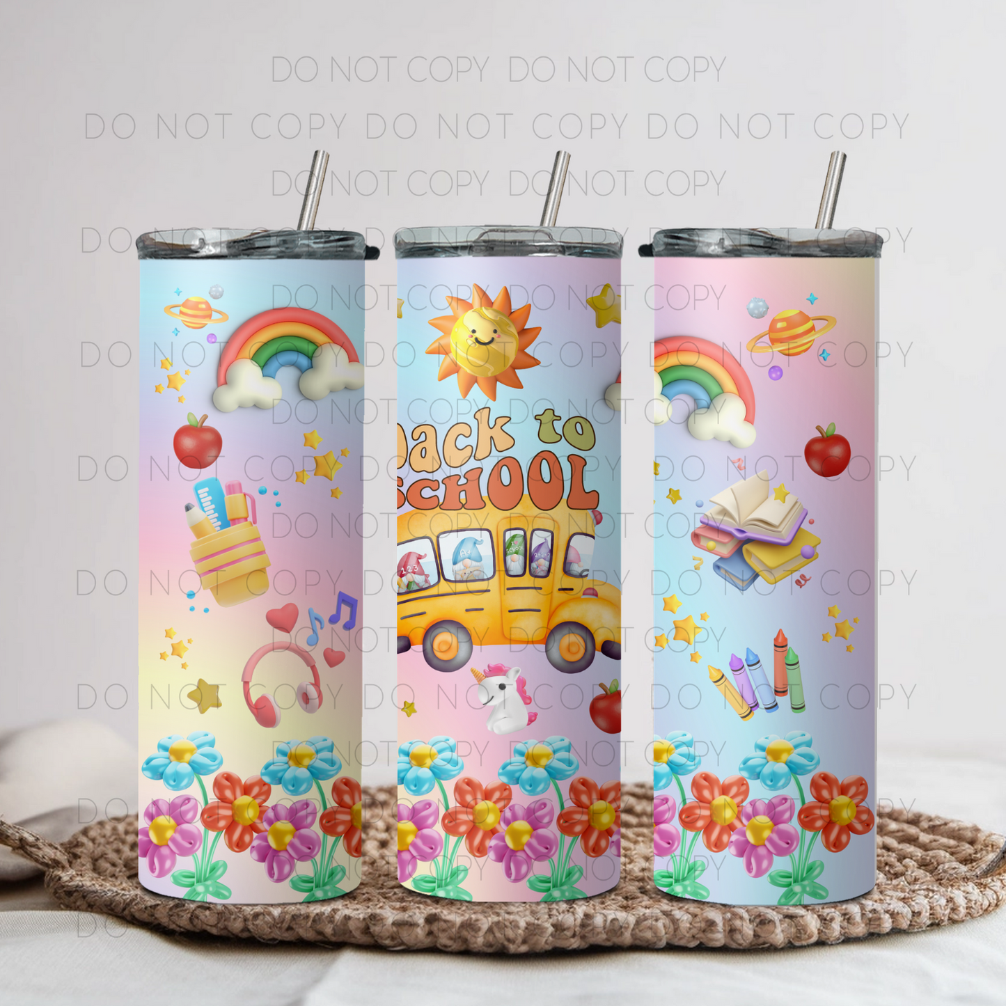 Back To School Retro Bus 20oz Tumbler