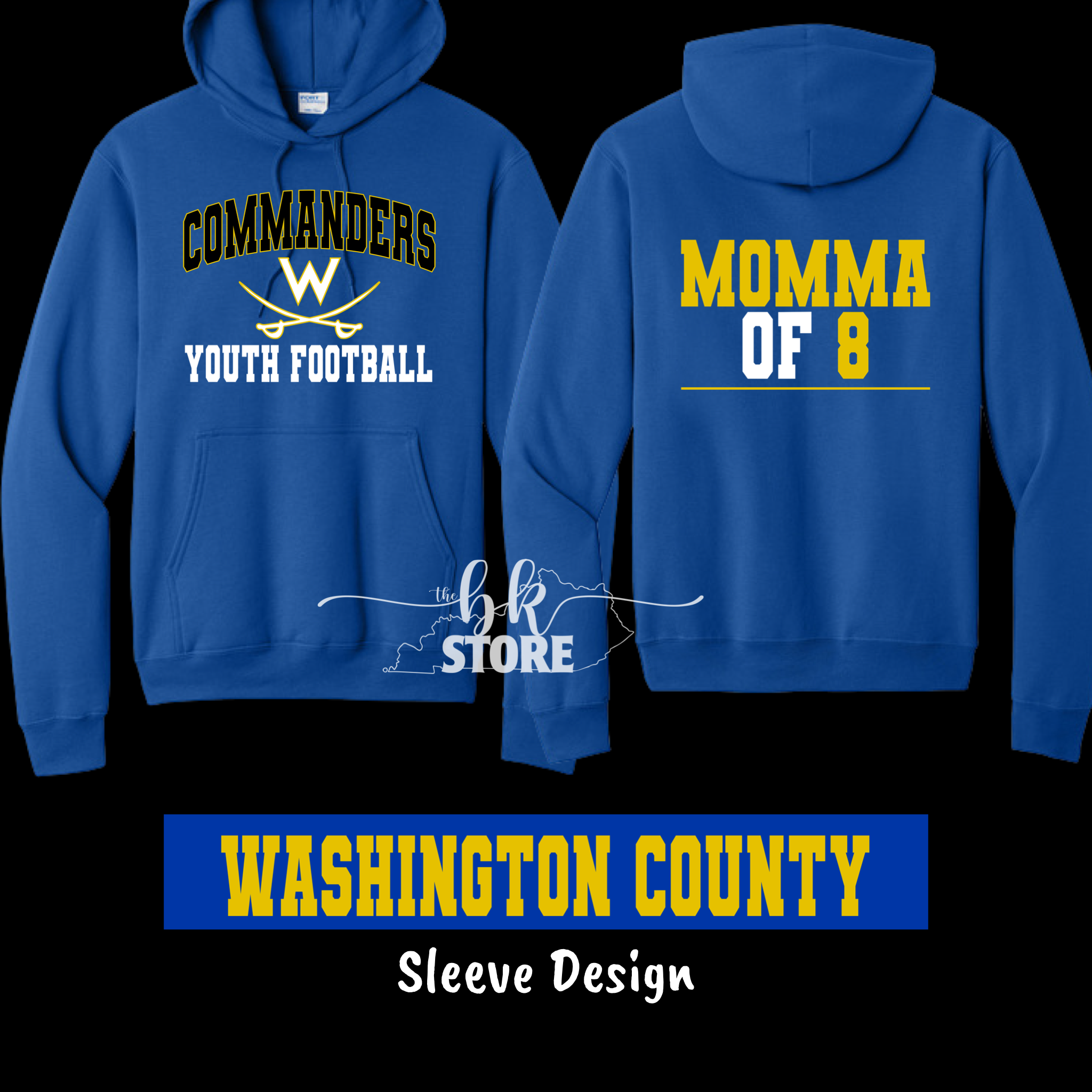 Royal Hoodie- WCYF-Commander Football with Personalization