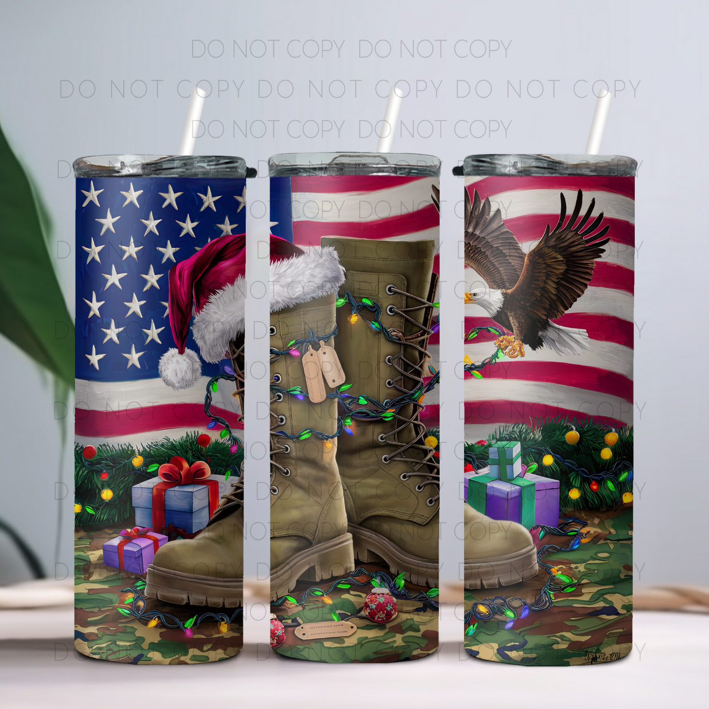 Military Christmas 20oz Tumbler