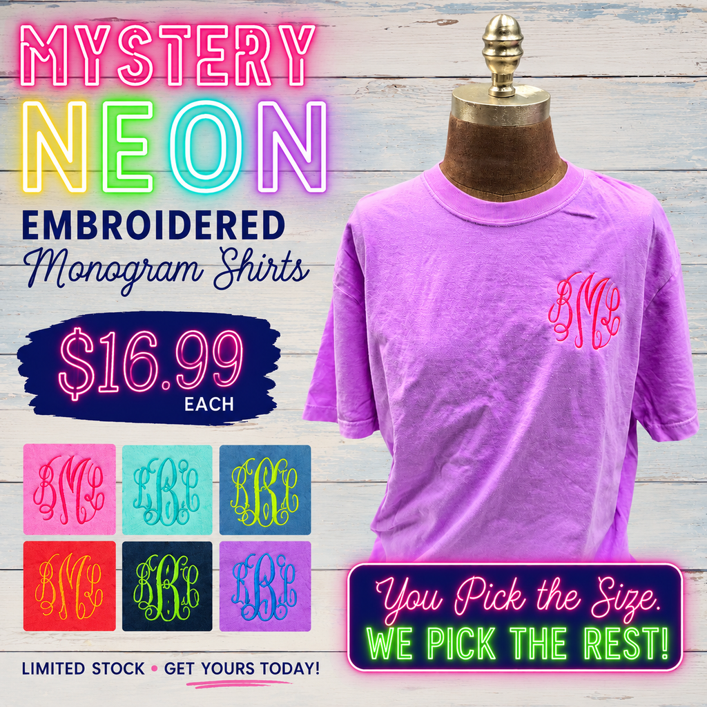 Mystery Neon Monogram Tee