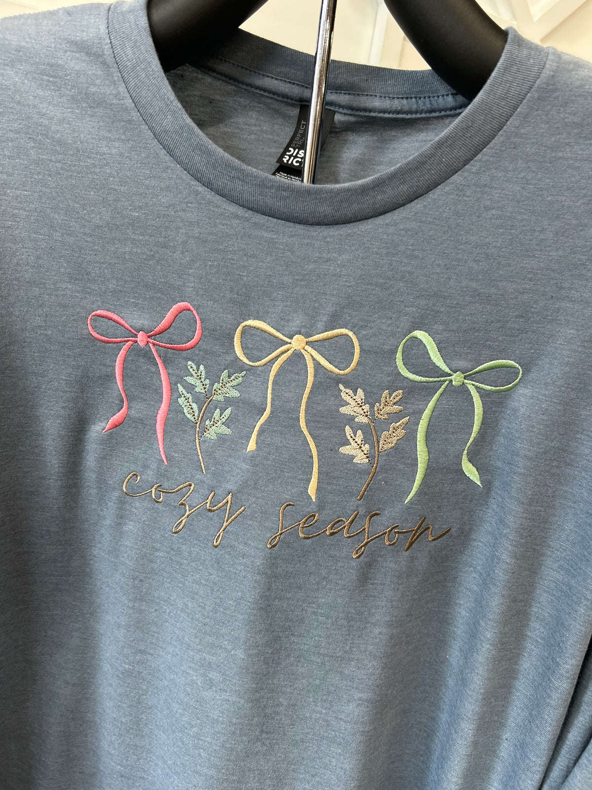 Cozy Season Embroidered Long Sleeve Tee