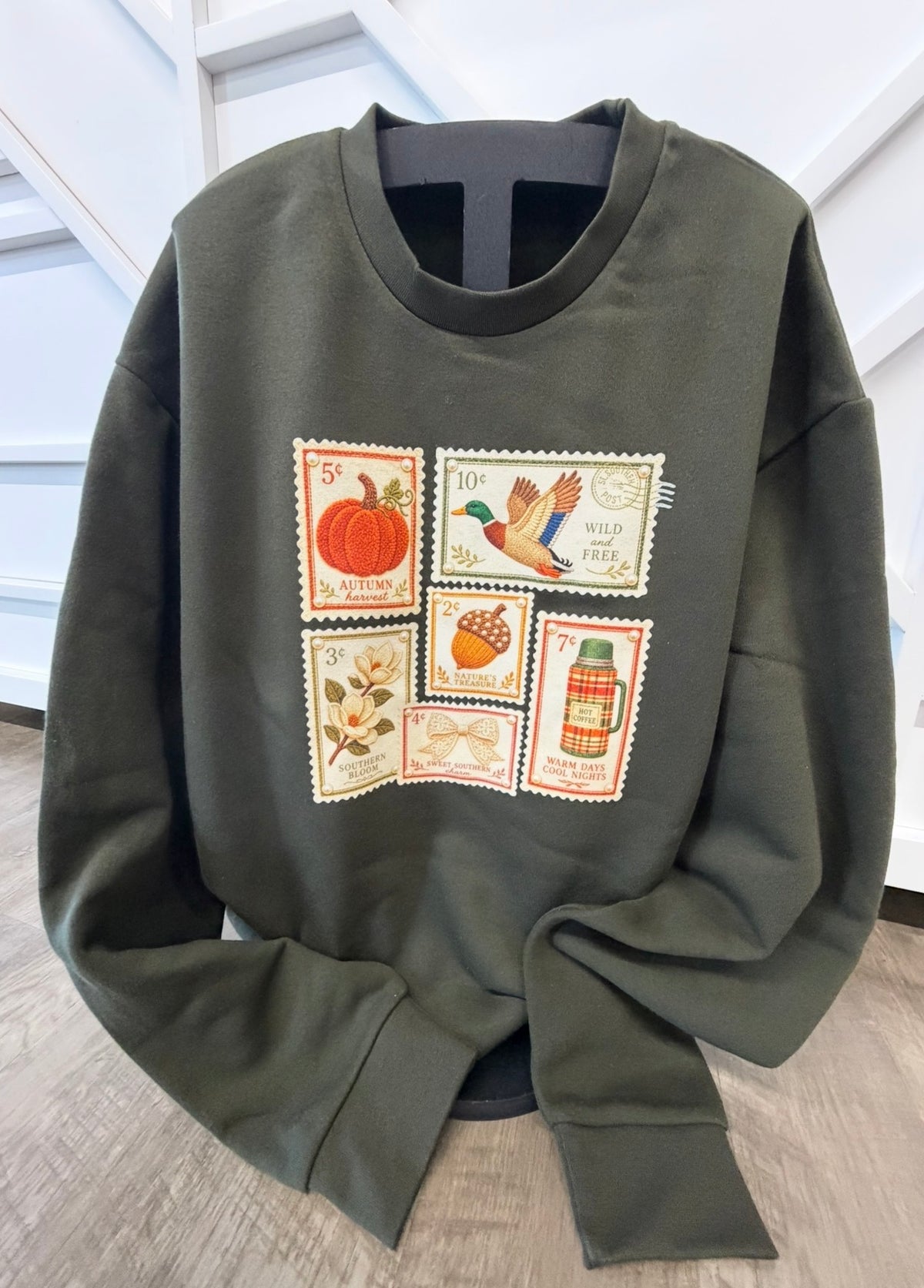 FALL VINTAGE POSTAGE SWEATSHIRT