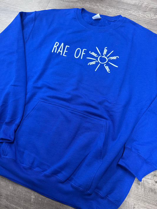 RAE OF SUNSHINE POCKET CREWNECK SWEATSHIRT