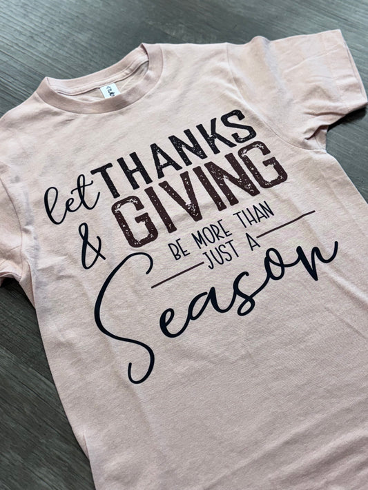 THANKS AND GIVING