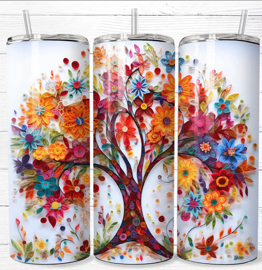 Floral Tree 20 oz Tumbler