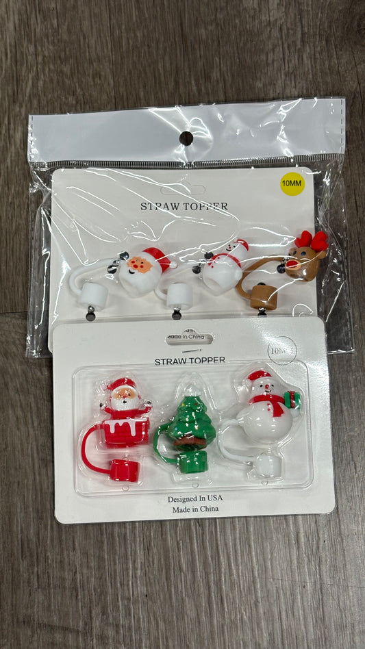CHRISTMAS STRAW TOPPERS