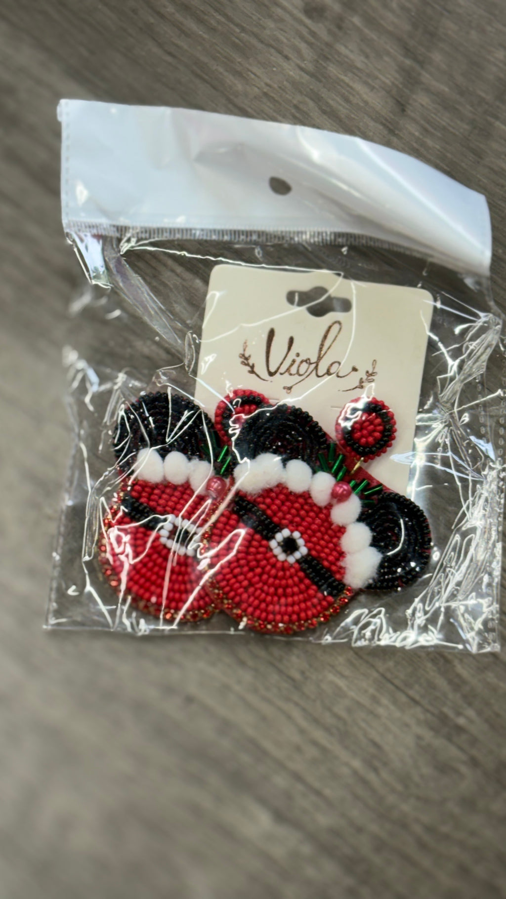 CHRISTMAS BEADED EARRINGS