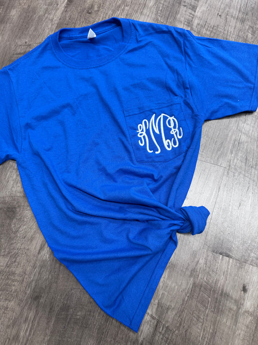 MONOGRAMMED POCKET TEE