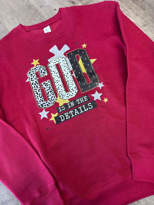 GOD IS IN THE DETAILS CREWNECK