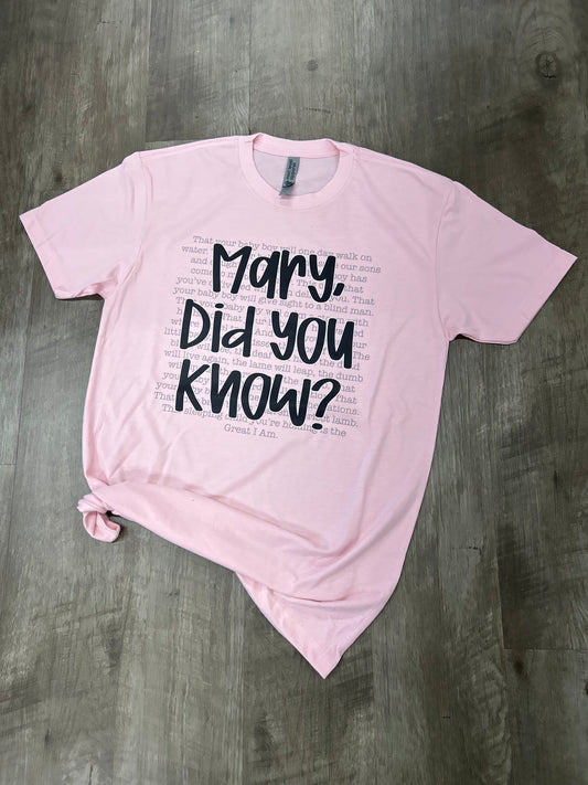 MARY DID YOU KNOW SHIRT