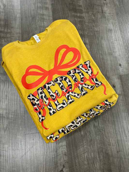 MERRY CHRISTMAS BOW SHIRT
