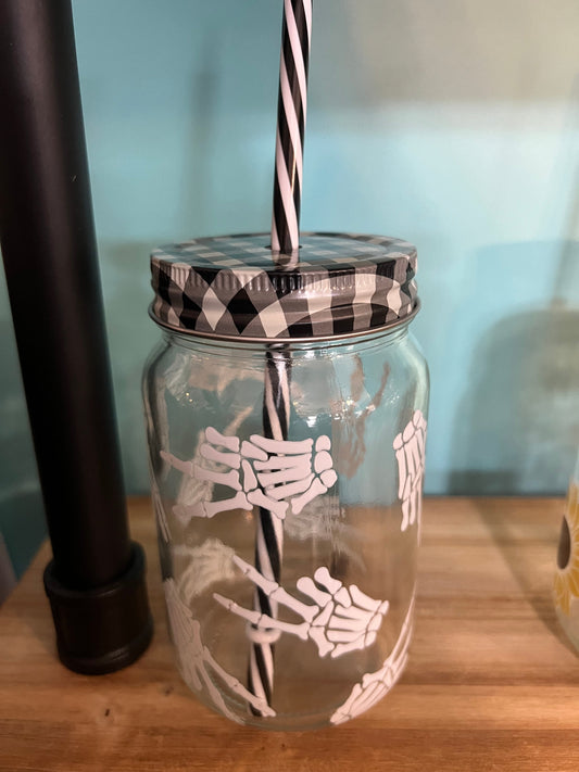 Skelly Mason Jar Tumbler