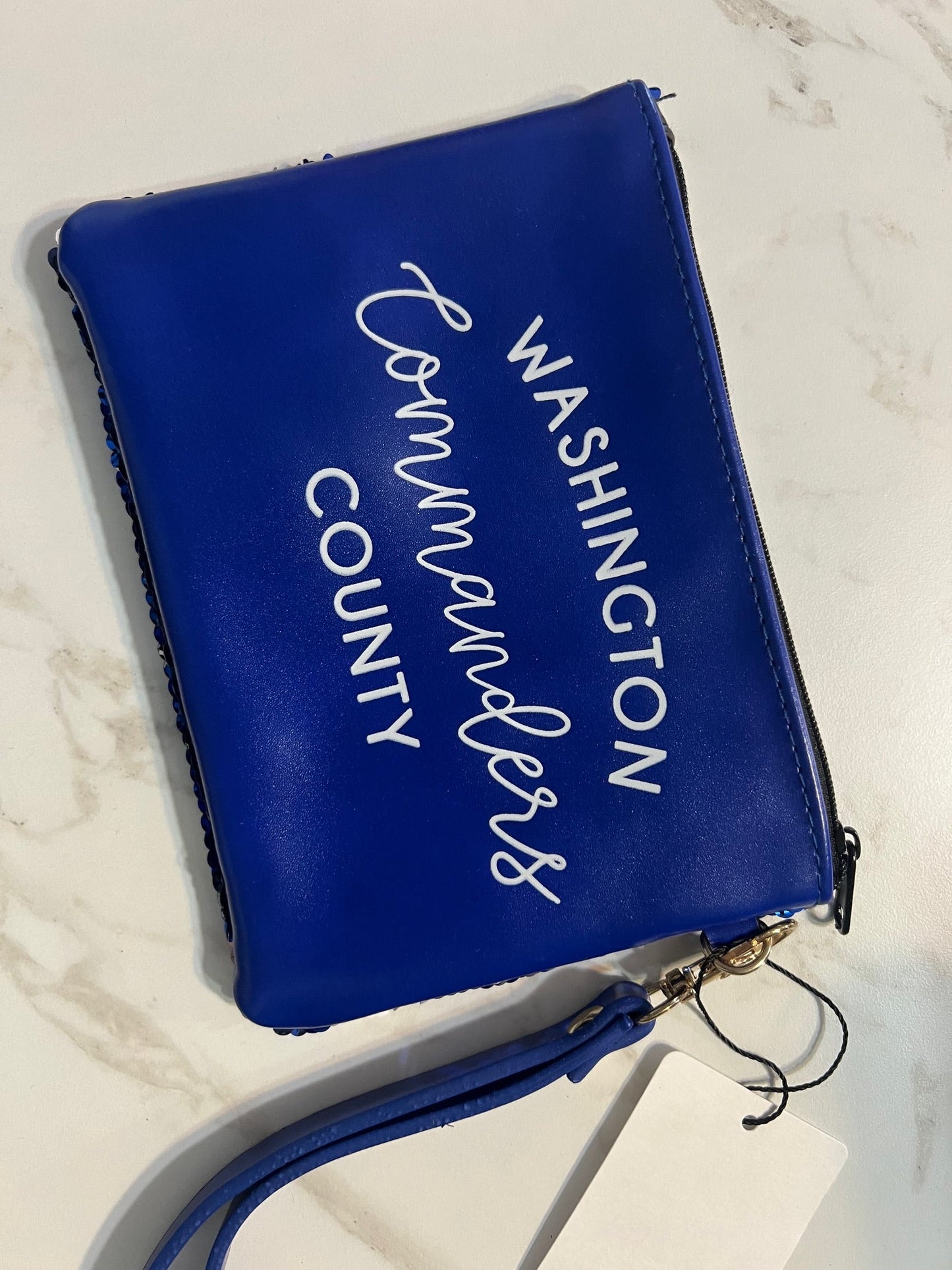 WC Commanders Sequin Wristlet