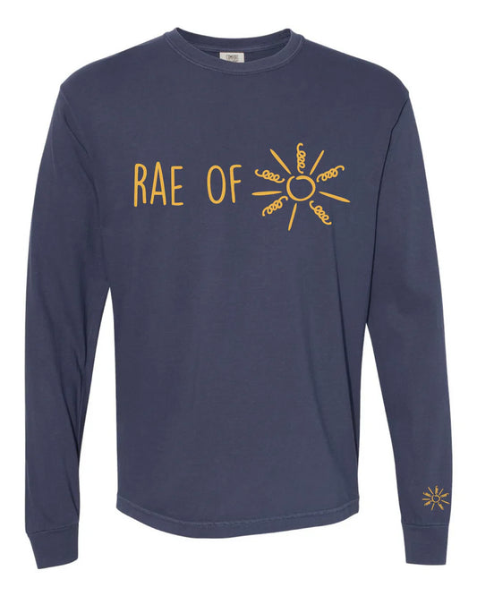 RAE OF SUNSHINE- LIGHT NAVY LONG SLEEVE