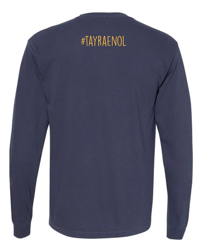 RAE OF SUNSHINE- LIGHT NAVY LONG SLEEVE